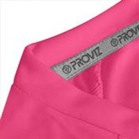 Proviz born to shine womens pink and reflective short sleeve running top with chafe free comfort collar