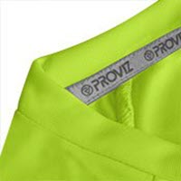 Proviz born to shine mens fluro yellow and reflective short sleeve running top comfort no chafe collar