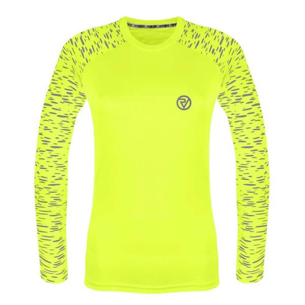 Proviz womens long sleeve reflective REFLECT360 running top with reflective details moisture wicking and breathable