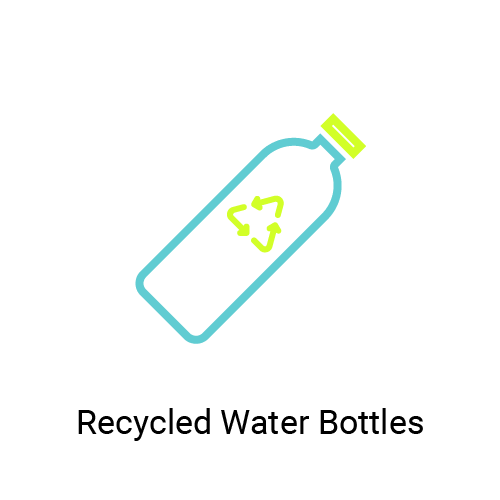 Recycled Water Bottles Product Feature Icon Visible Runner Co