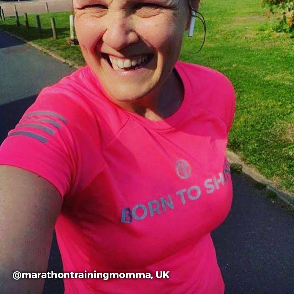 Proviz born to shine womens pink and reflective short sleeve running top breathable and sweat wicking