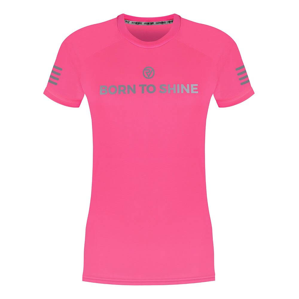 Women's Short Sleeve Running Top Born to Shine by Proviz