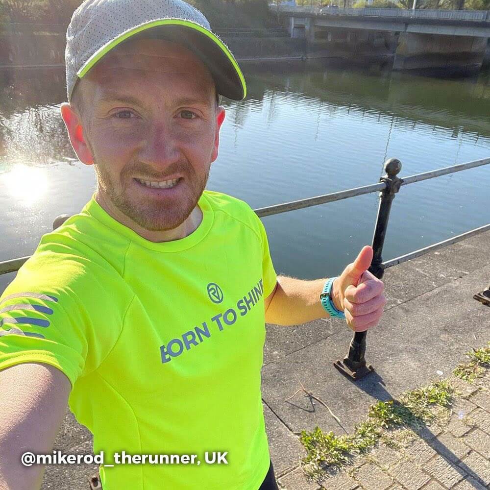 Proviz born to shine fluro yellow and reflective short sleeve running top moisture wicking