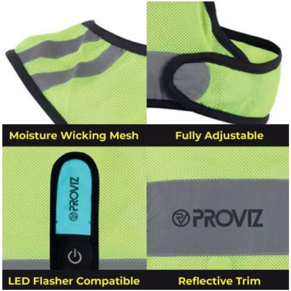Proviz Classic Hi Viz running or cycling vest fluro and reflective fully adjustable vest