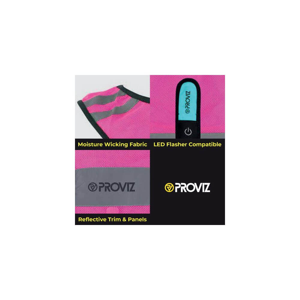 Proviz Classic Hi Viz running or cycling vest fluro and reflective fully adjustable vest