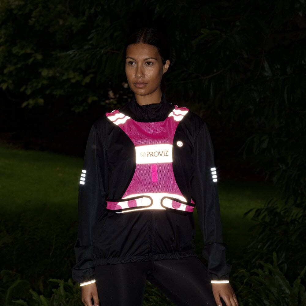Proviz Classic Hi Viz running or cycling vest fluro and reflective fully adjustable vest