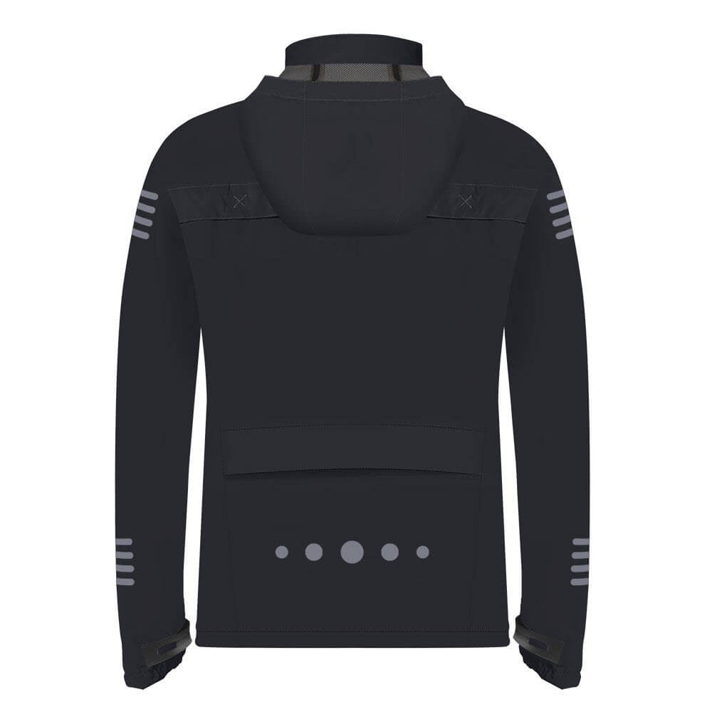 Proviz classic waterproof jacket black with reflective details zipper pockets