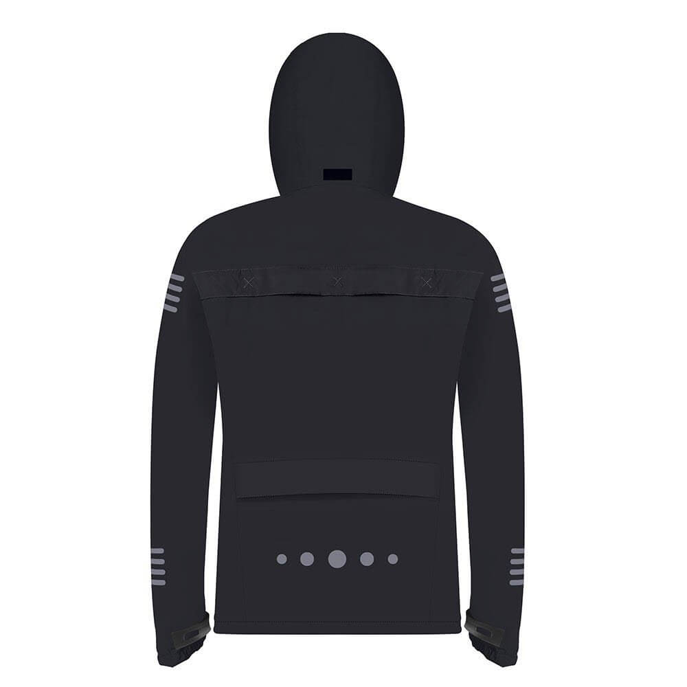 Proviz classic waterproof jacket black with reflective details zipper pockets