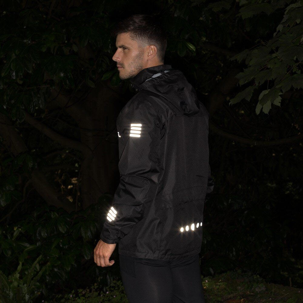 Proviz classic waterproof jacket black with reflective details zipper pockets