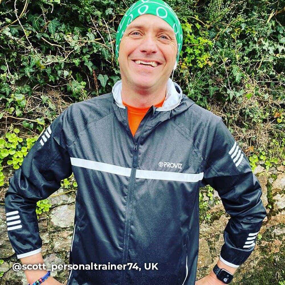 Proviz classic mens waterproof breathable running jacket with reflective details
