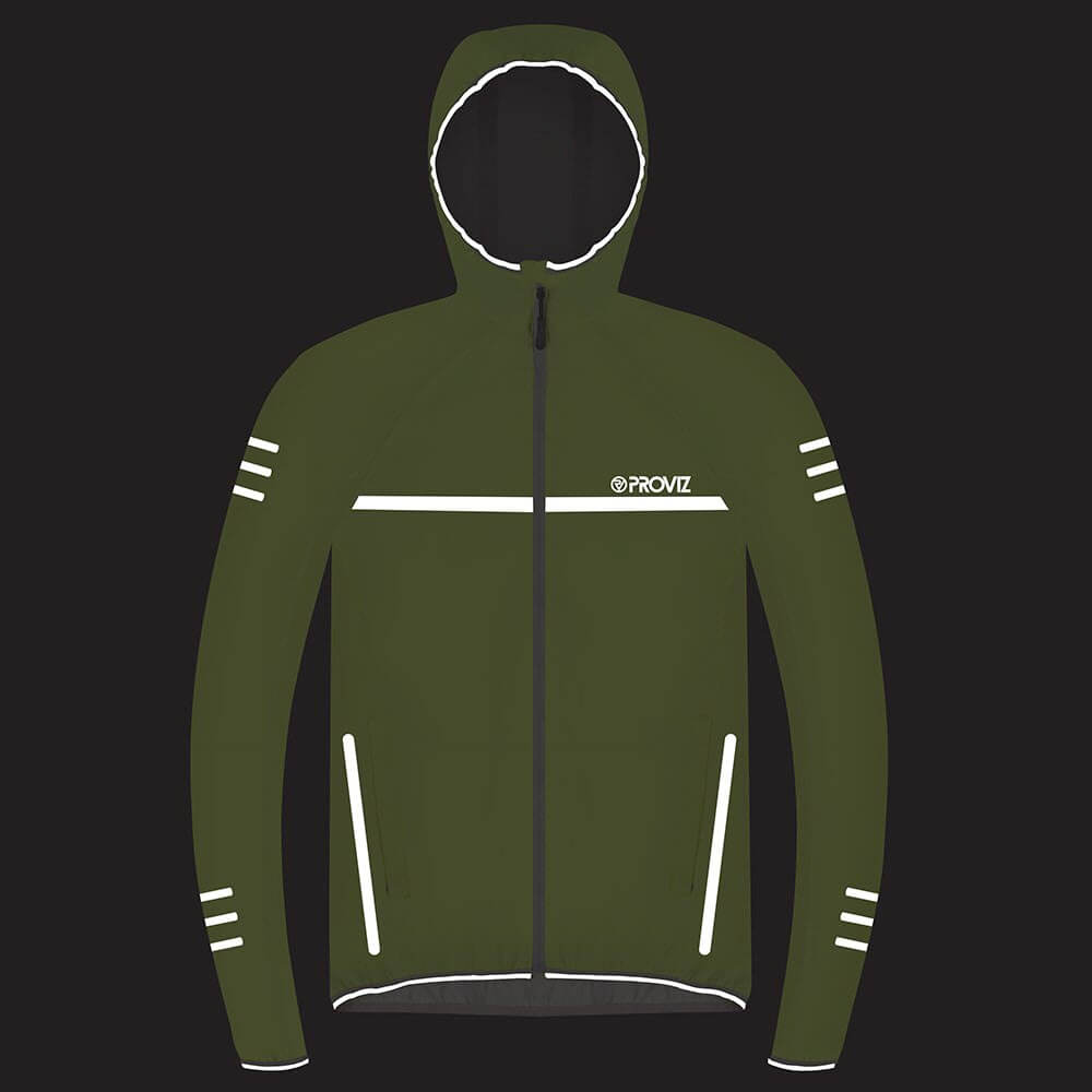 Proviz classic mens waterproof breathable running jacket with reflective details