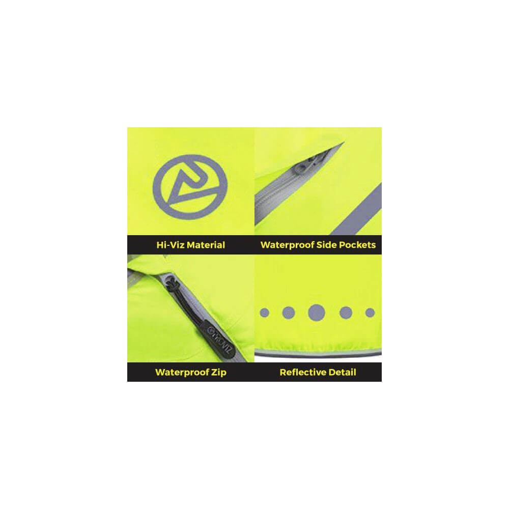 Proviz classic womens waterproof reflective and high visibility running jacket. Seam-sealed and breathability