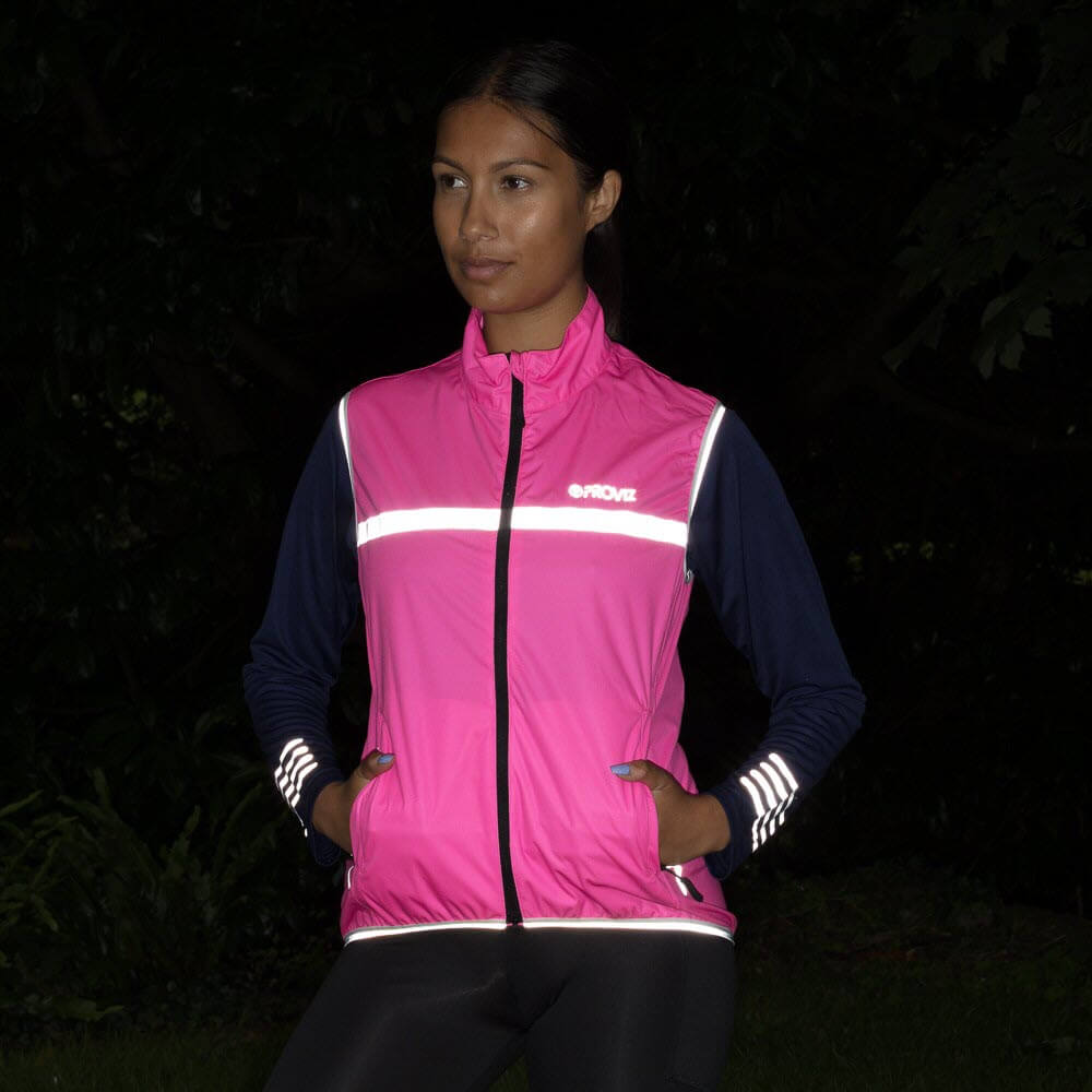 Proviz classic womens waterproof breathable reflective details seam sealed running gilet