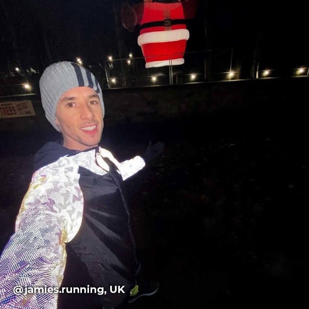 mens water resistant, windproof and breathable reflective running jacket