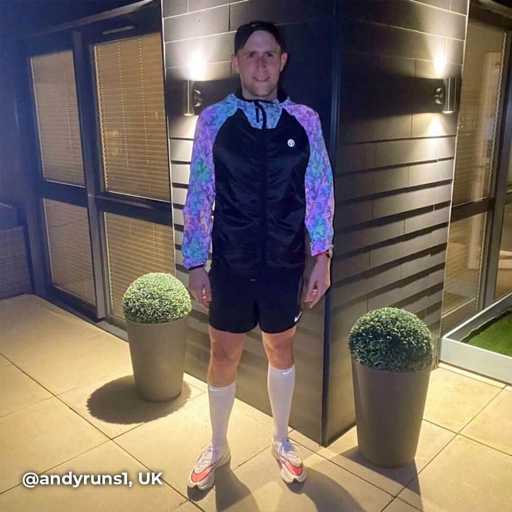 mens water resistant, windproof and breathable reflective running jacket