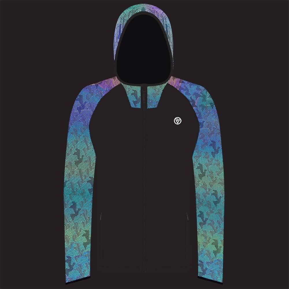 mens water resistant, windproof and breathable reflective running jacket