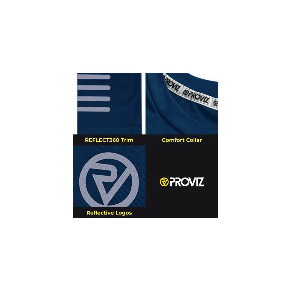 Proviz Mens Long sleeve running top moisture wicking breathable and reflective details