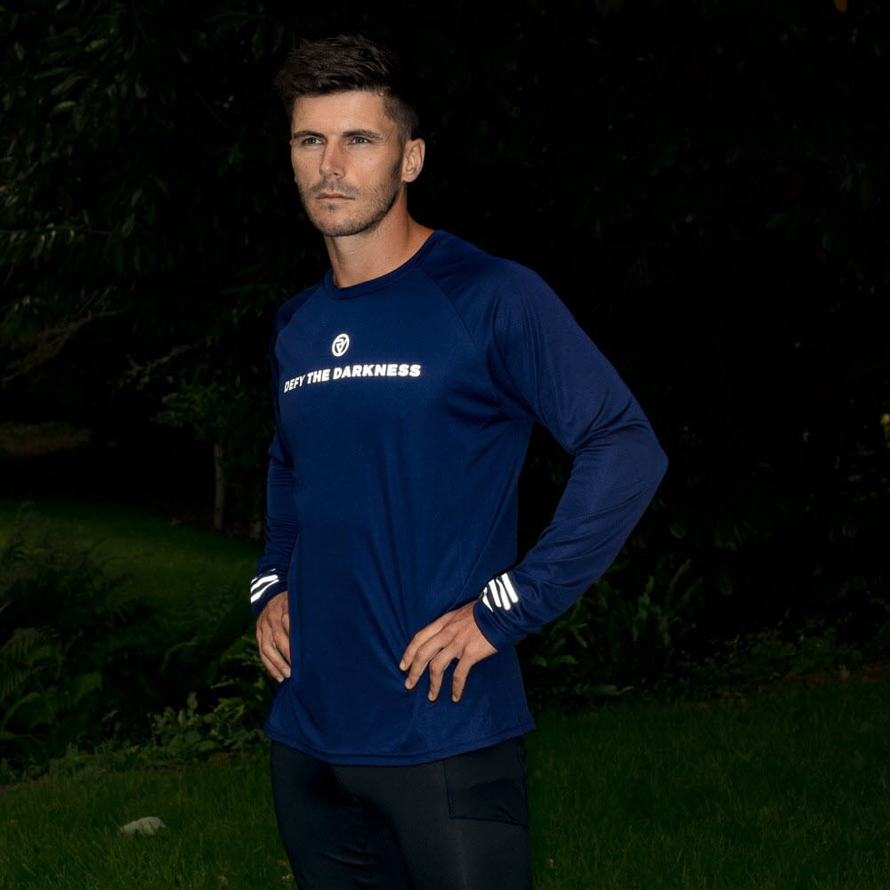 Proviz Mens Long sleeve running top moisture wicking breathable and reflective details
