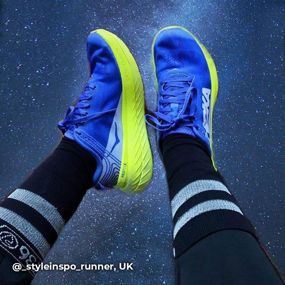 Proviz REFLECT360 airfoot running or cycling socks mid length with reflective bands around the top of the sock