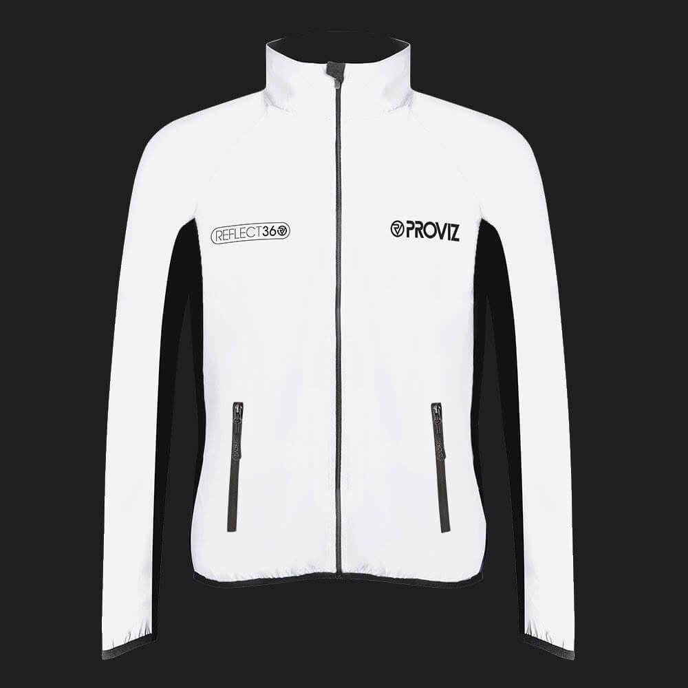 Proviz REFLECT360 Mens windproof and water resistant breathable fully reflective running jacket