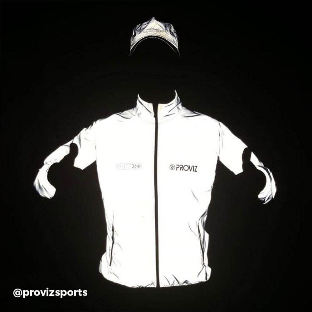 Proviz REFLECT360 Mens windproof and water resistant breathable fully reflective running jacket