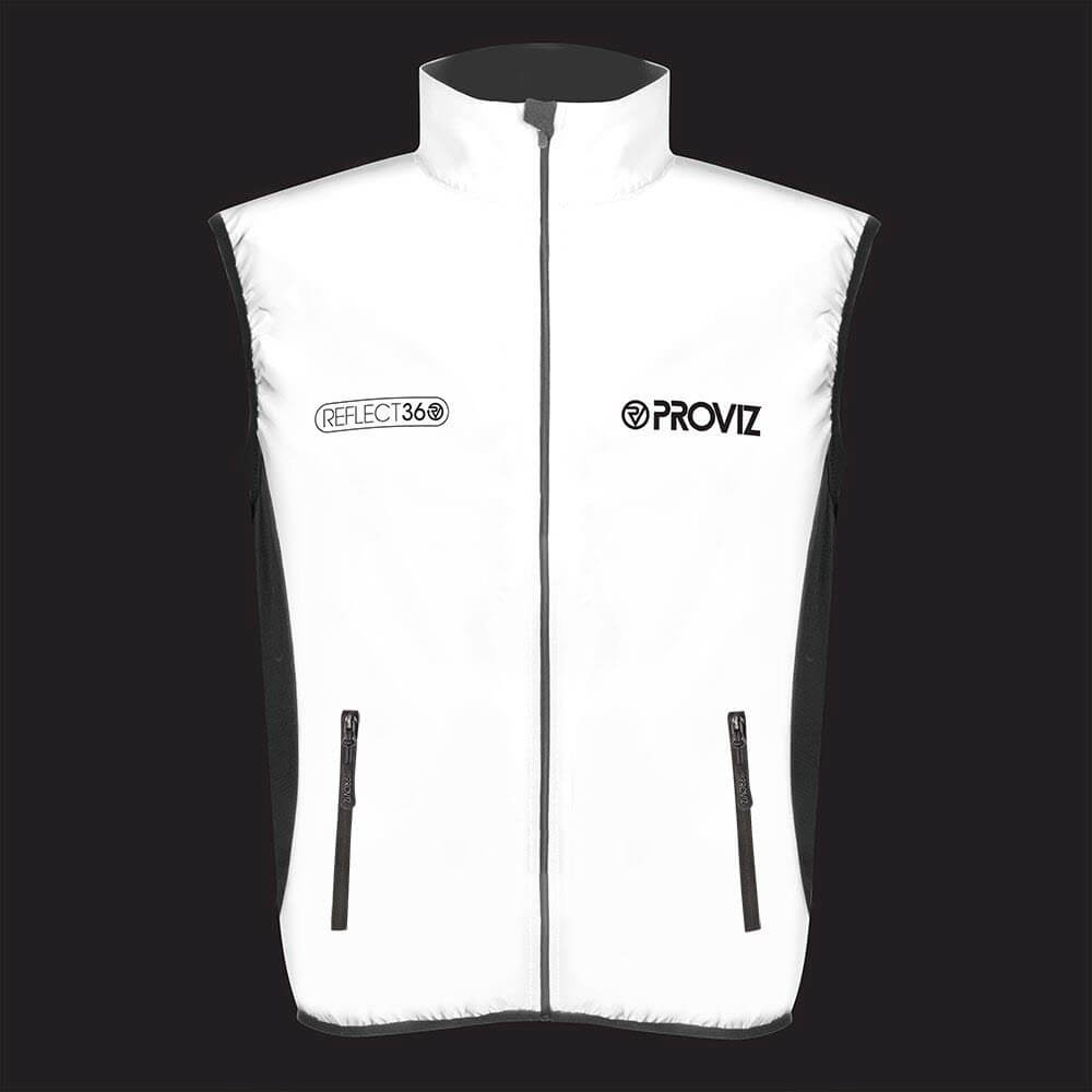 Proviz REFLECT360 mens running gilet fully reflective with breathable mesh back