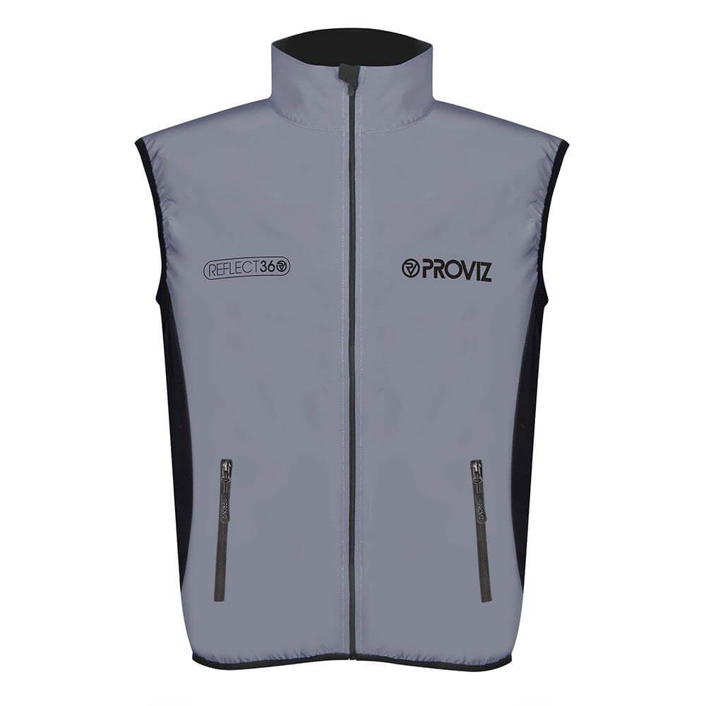 Proviz REFLECT360 mens running gilet fully reflective with breathable mesh back