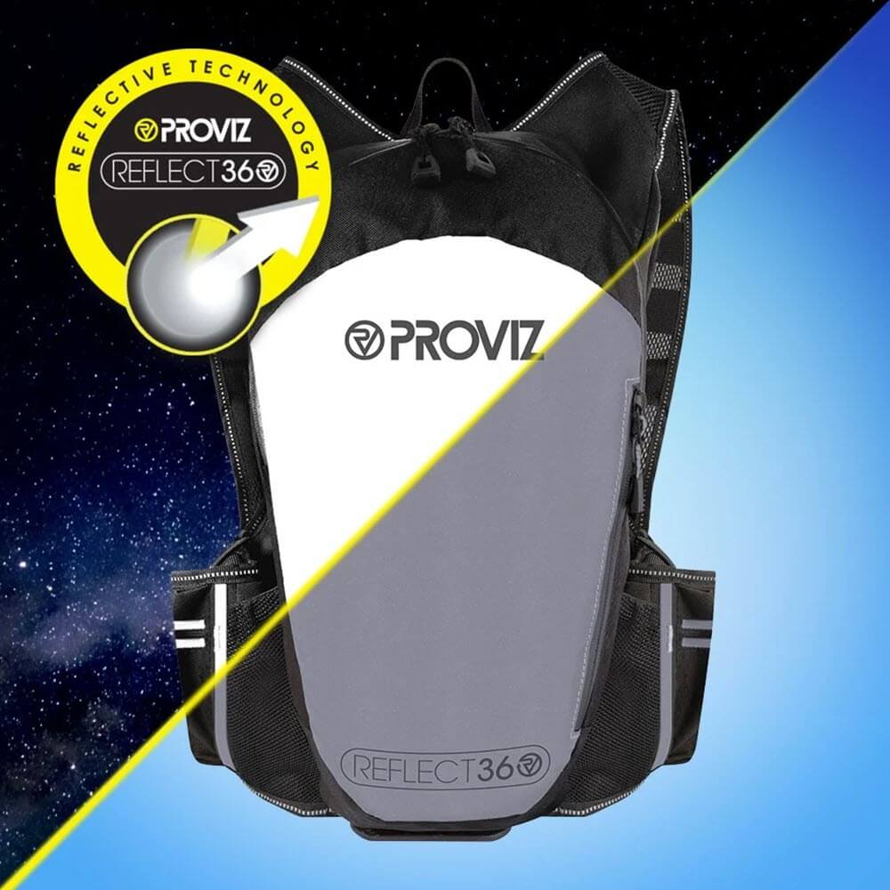 Proviz REFLECT360 Reflective Running Backpack adjustable fit and hydration bladder compatible