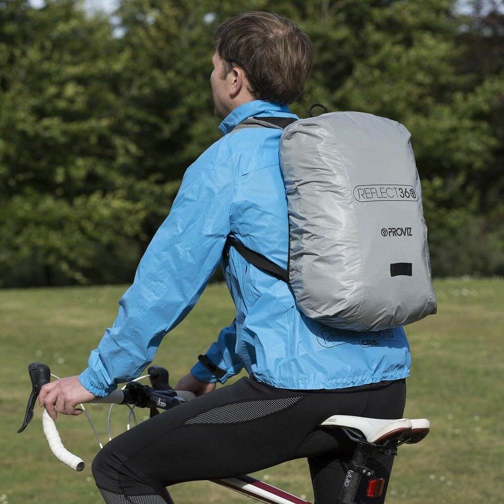 Proviz REFLECT360 reflective waterproof backpack cover with light loop