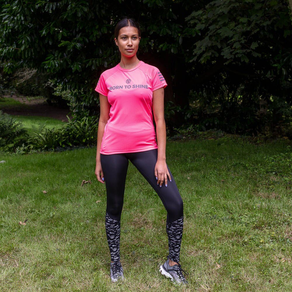 Proviz REFLECT360 Womens Full length reflective running leggings with phone pocket andzip pocket