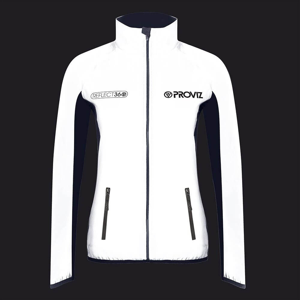 Proviz REFLECT360 Womens windproof and water resistant breathable fully reflective running jacket
