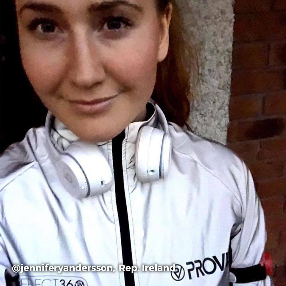 Proviz REFLECT360 Womens windproof and water resistant breathable fully reflective running jacket