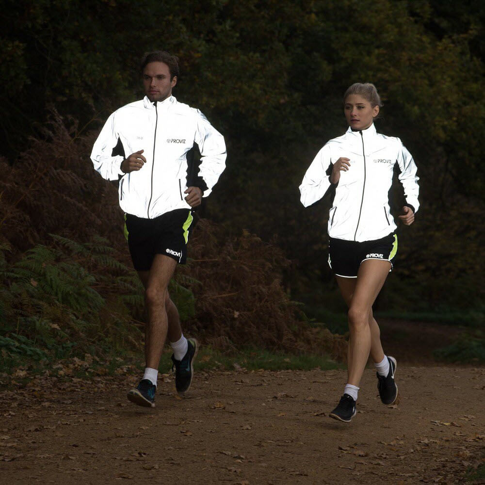 Proviz REFLECT360 Womens windproof and water resistant breathable fully reflective running jacket