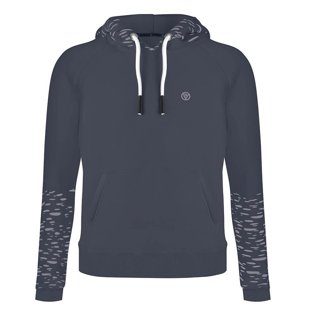 Proviz REFLECT360 womens hoodie with reflective pattern on hood and sleeves. Super soft with large central pocket
