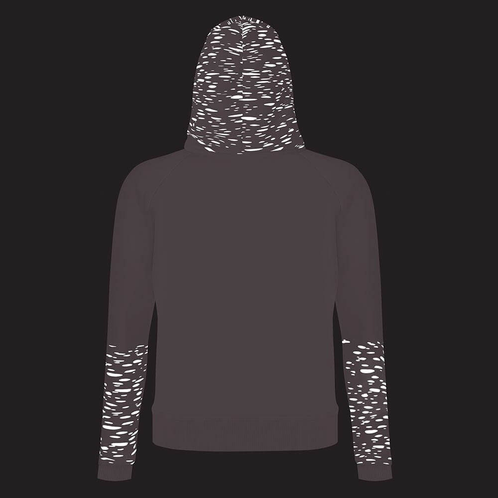 Proviz REFLECT360 womens hoodie with reflective pattern on hood and sleeves. Super soft with large central pocket