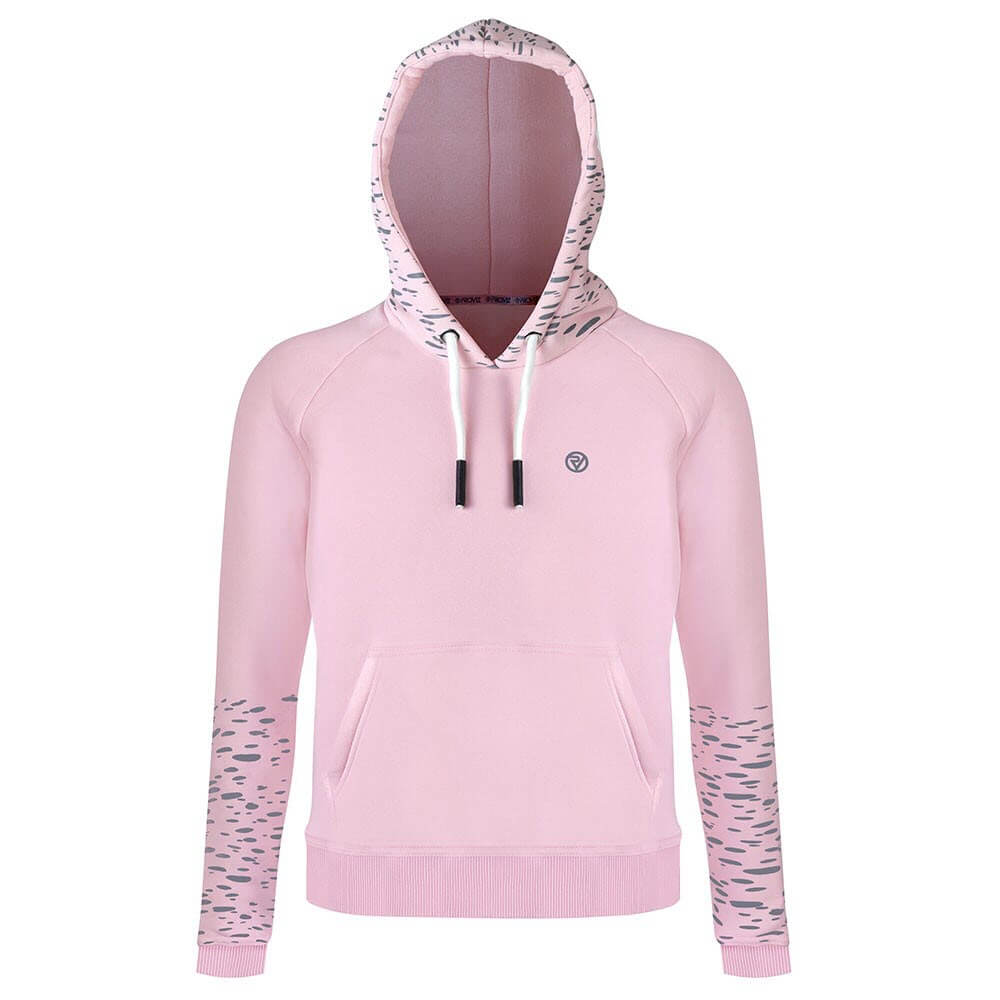 Proviz REFLECT360 womens hoodie with reflective pattern on hood and sleeves. Super soft with large central pocket