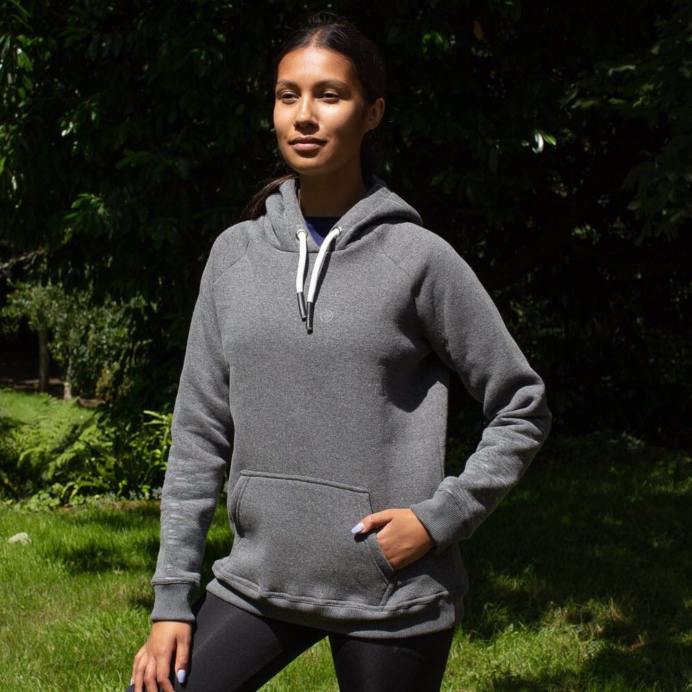 Proviz REFLECT360 womens hoodie with reflective pattern on hood and sleeves. Super soft with large central pocket