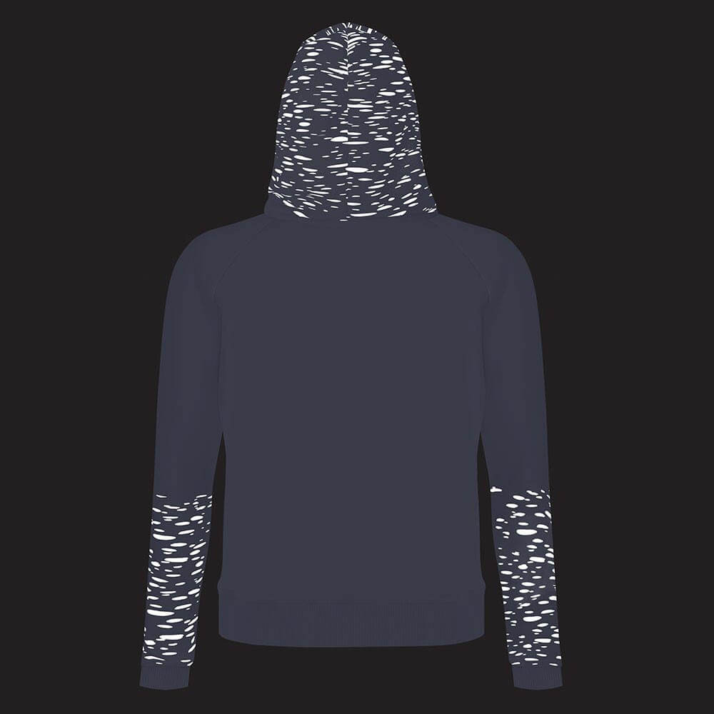 Proviz REFLECT360 womens hoodie with reflective pattern on hood and sleeves. Super soft with large central pocket
