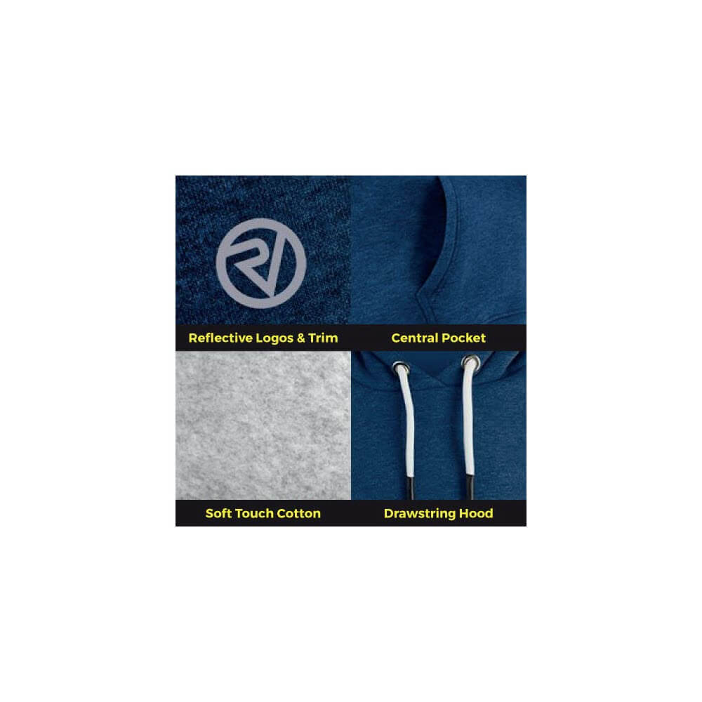 Mens Proviz REFLECT360 hoodie with reflective details. Super soft and breathable with drawstring hood