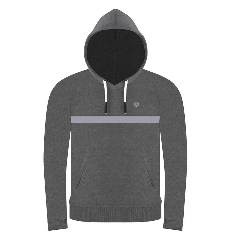Mens Proviz REFLECT360 hoodie with reflective details. Super soft and breathable with drawstring hood