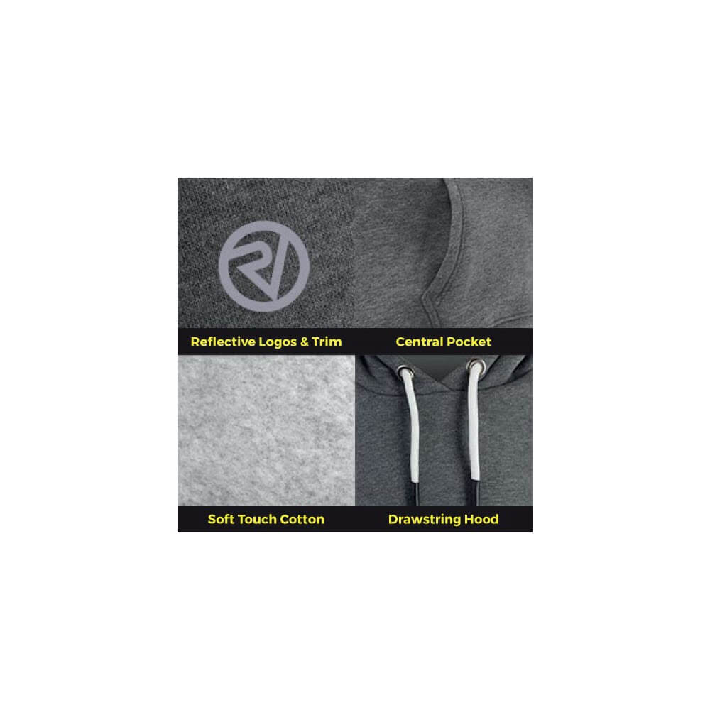 Mens Proviz REFLECT360 hoodie with reflective details. Super soft and breathable with drawstring hood