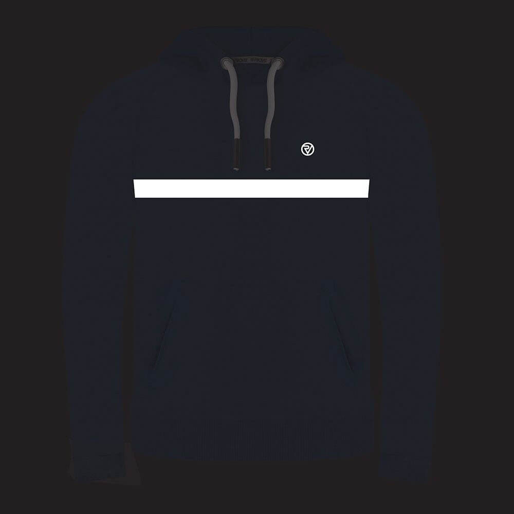 Mens Proviz REFLECT360 hoodie with reflective details. Super soft and breathable with drawstring hood