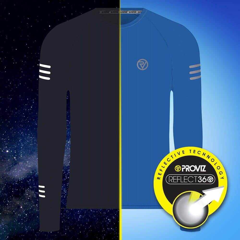 Proviz REFLECT360 mens long sleeve running top reflective and chafae free