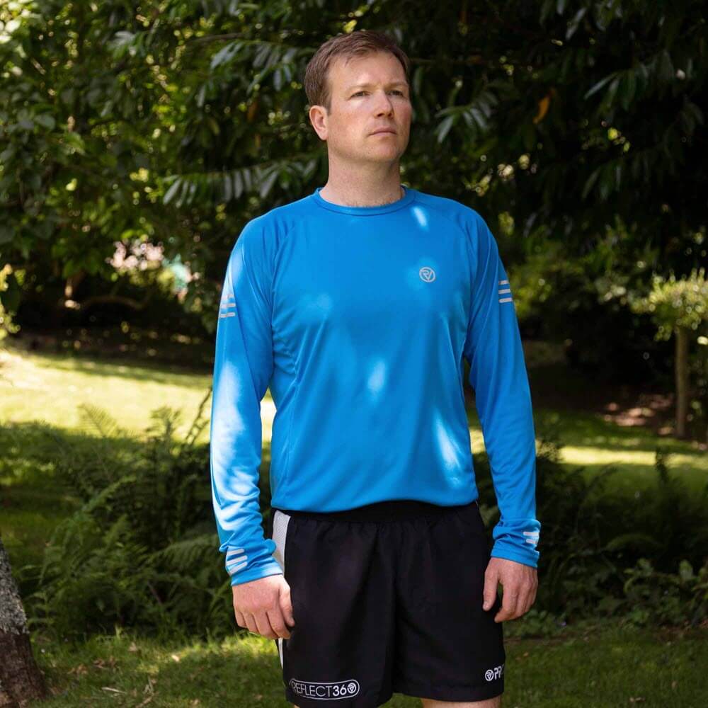 Proviz REFLECT360 mens long sleeve running top reflective and chafae free