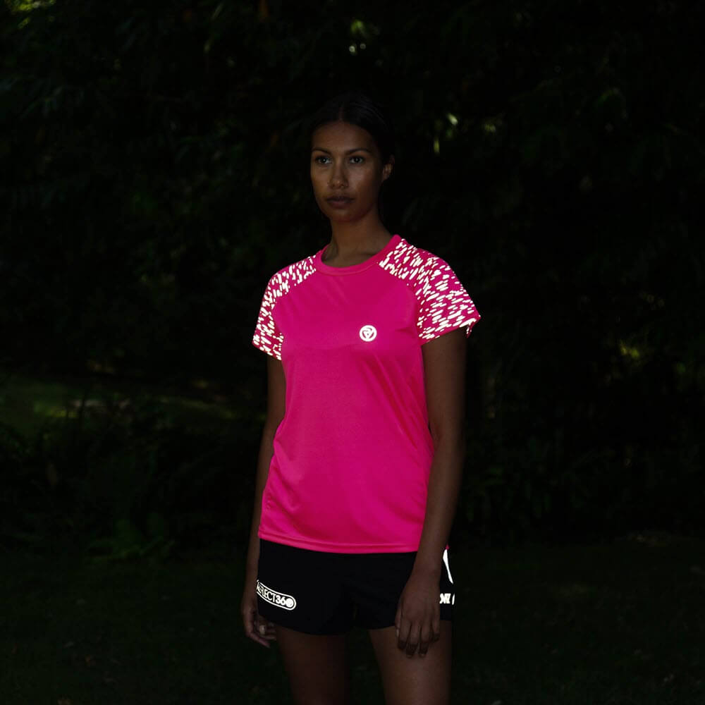 Proviz REFLECT360 reflective womens short sleeve running top moisture wicking and breathable