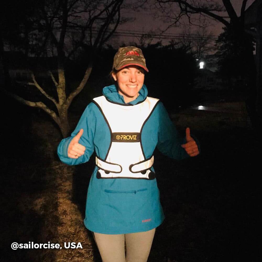 Proviz Reflect360 Reflective Running or Cycling Vest. Adjustable and fully reflective