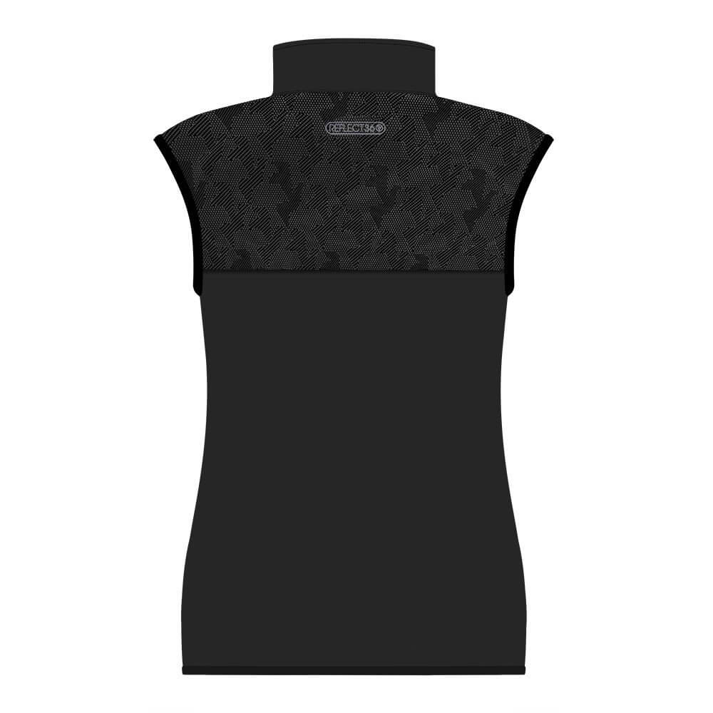 Womens rainbow reflective windproof, water resistant breathable run gilet