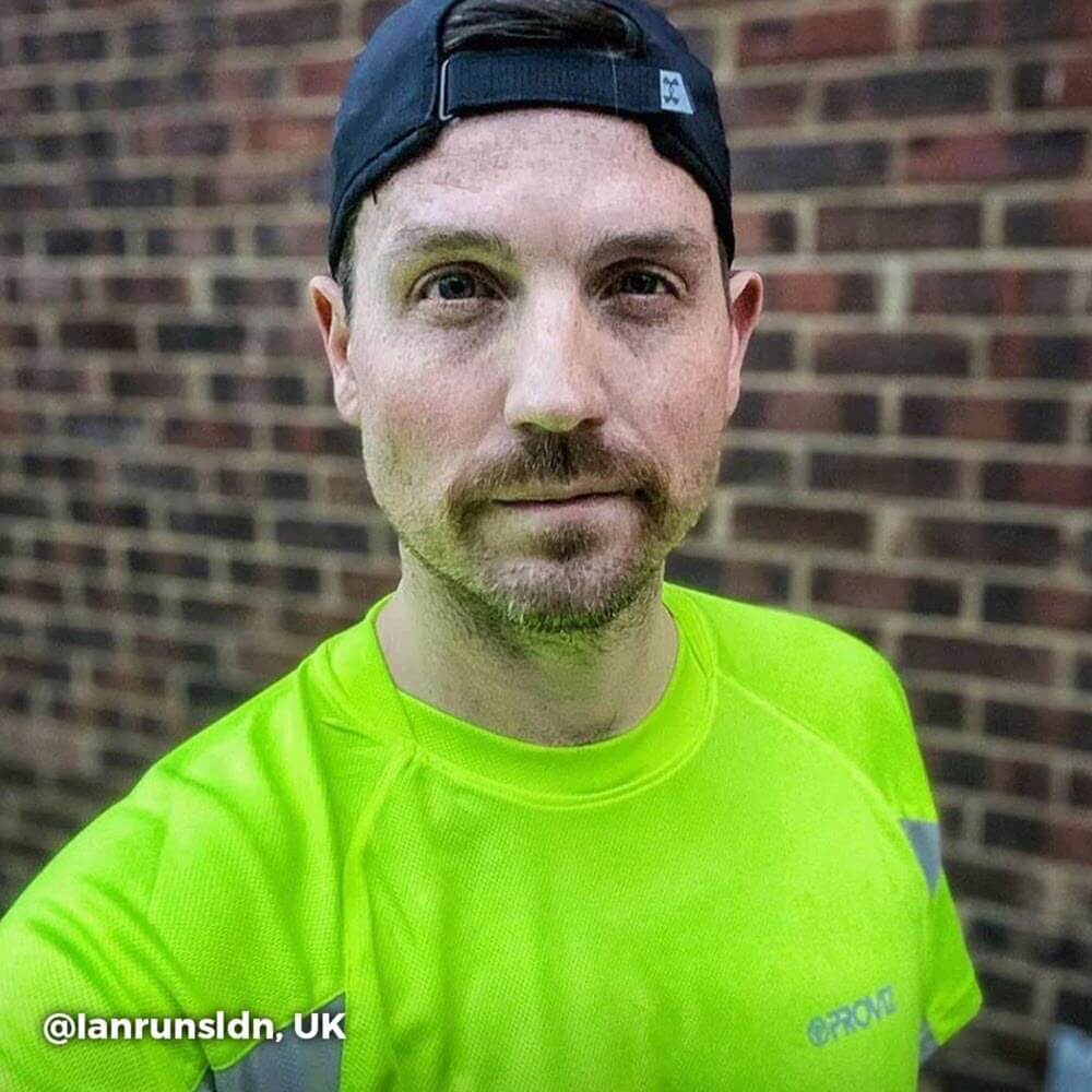 Mens Proviz classic hi visibility active running short sleeve moisture wicking breathable top