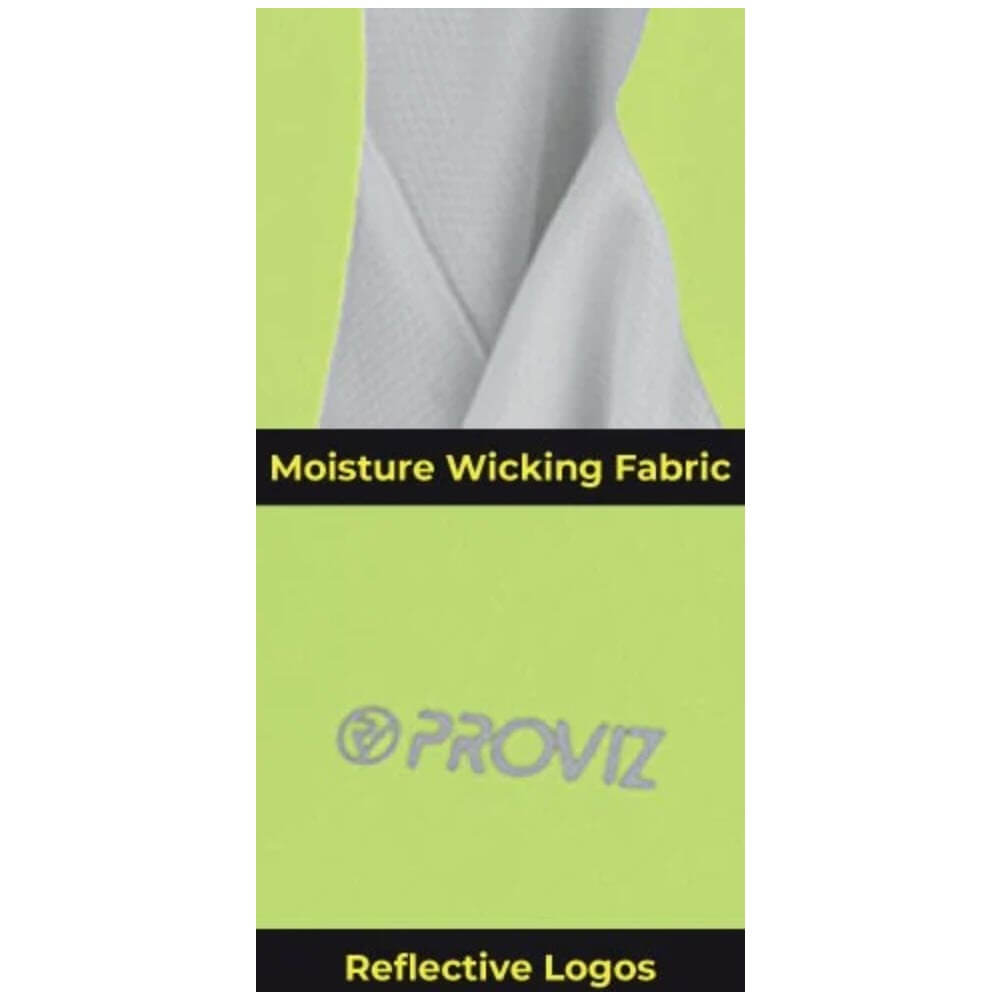 Mens Proviz classic hi visibility active running short sleeve moisture wicking breathable top