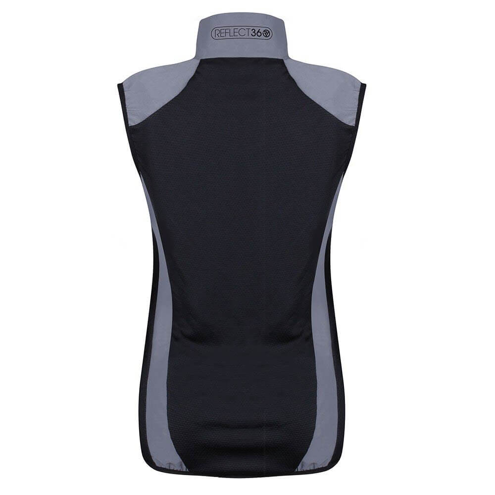 Proviz REFELCT360 reflective womens running gilet with mesh back fully reflective